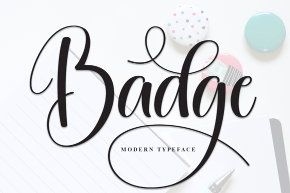 Badge: The Elegant Script for Handwritten Charm