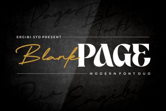 Blank Page: Crafting Visual Stories with Serif and Script