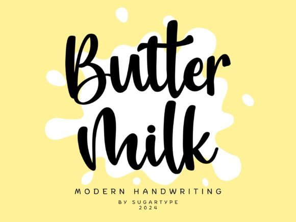 Butter Milk: The Handwriting Script for Authentic Design