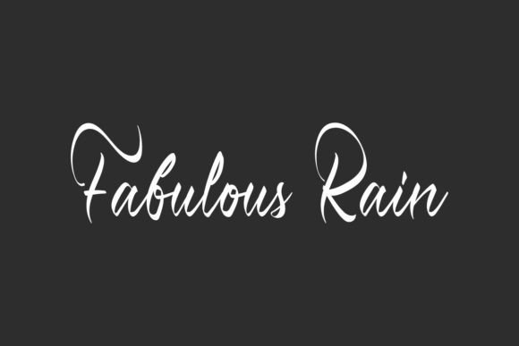 Discover Fabulous Rain: A Handwritten Script for Modern Brands