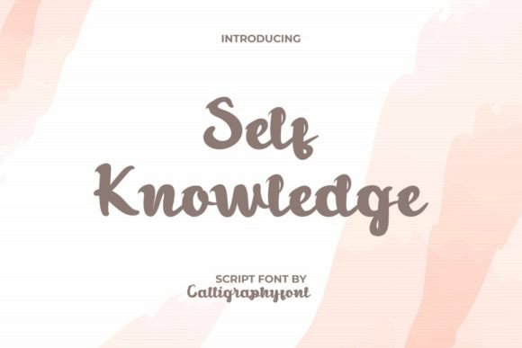 Self Knowledge Font: A Creative Script for Bold Branding